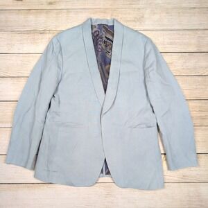 Etro Milano Men's‎ Linen Shawl Collar Blazer Silk lining US 44 IT 54